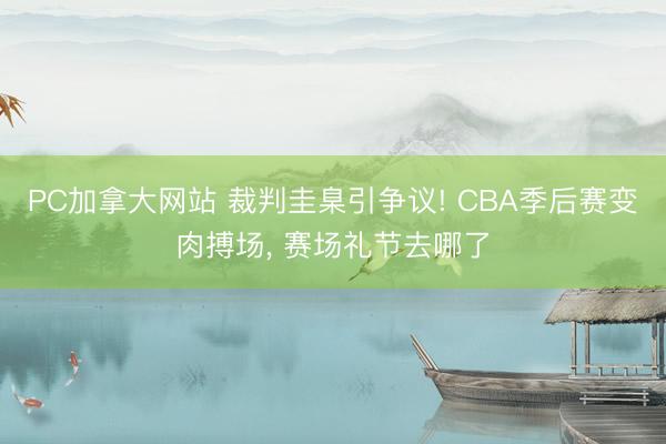 PC加拿大网站 裁判圭臬引争议! CBA季后赛变肉搏场， 赛场礼节去哪了