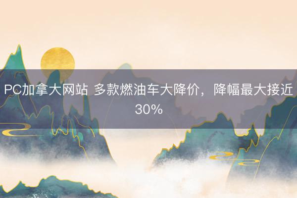PC加拿大网站 多款燃油车大降价，降幅最大接近30%