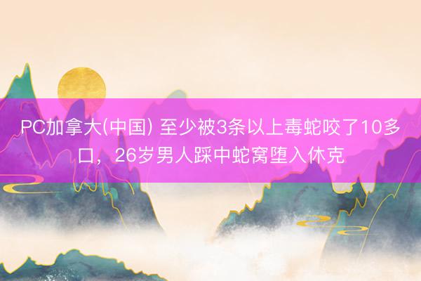 PC加拿大(中国) 至少被3条以上毒蛇咬了10多口，26岁男人踩中蛇窝堕入休克