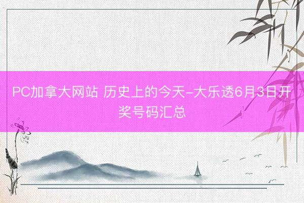 PC加拿大网站 历史上的今天-大乐透6月3日开奖号码汇总