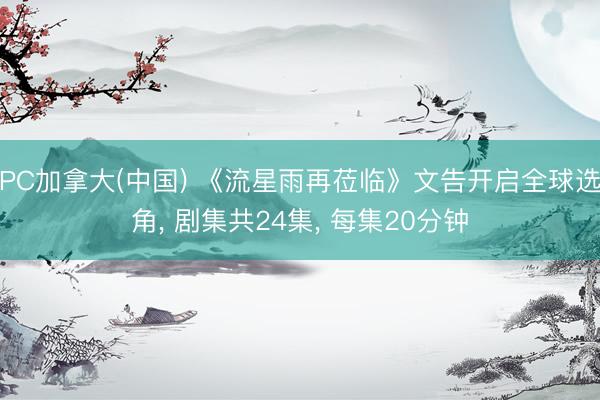 PC加拿大(中国) 《流星雨再莅临》文告开启全球选角， 剧集共24集， 每集20分钟