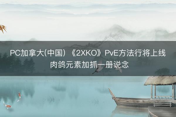 PC加拿大(中国) 《2XKO》PvE方法行将上线 肉鸽元素加抓一册说念