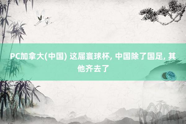 PC加拿大(中国) 这届寰球杯, 中国除了国足, 其他齐去了